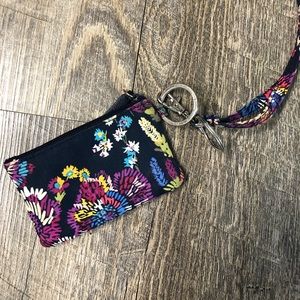 Vera Bradley Zipper ID Case and Lanyard